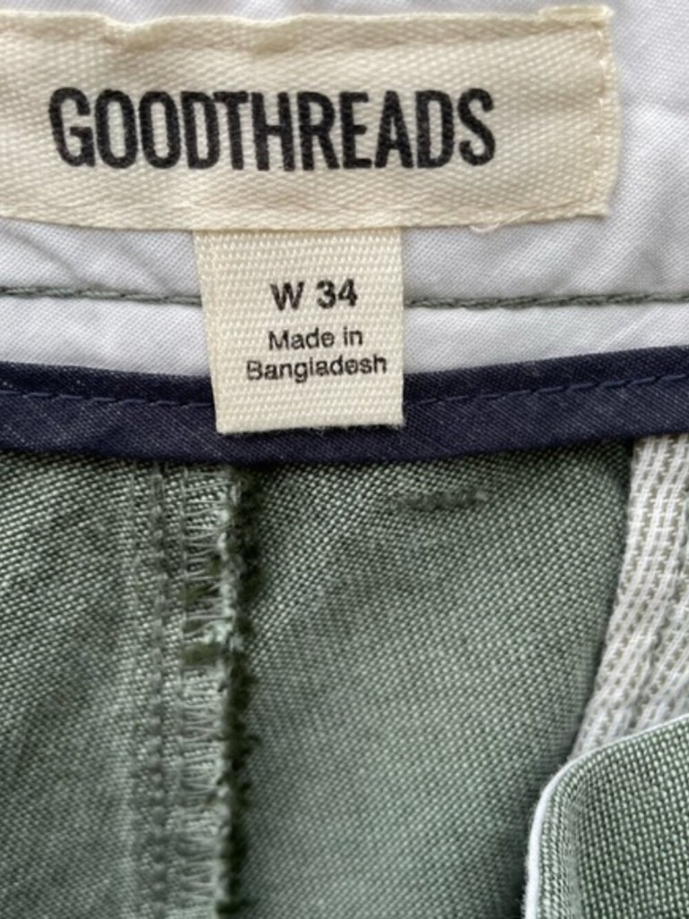 Goodthreads Green Olive Casual Shorts Size 34 - Picture 3 of 8